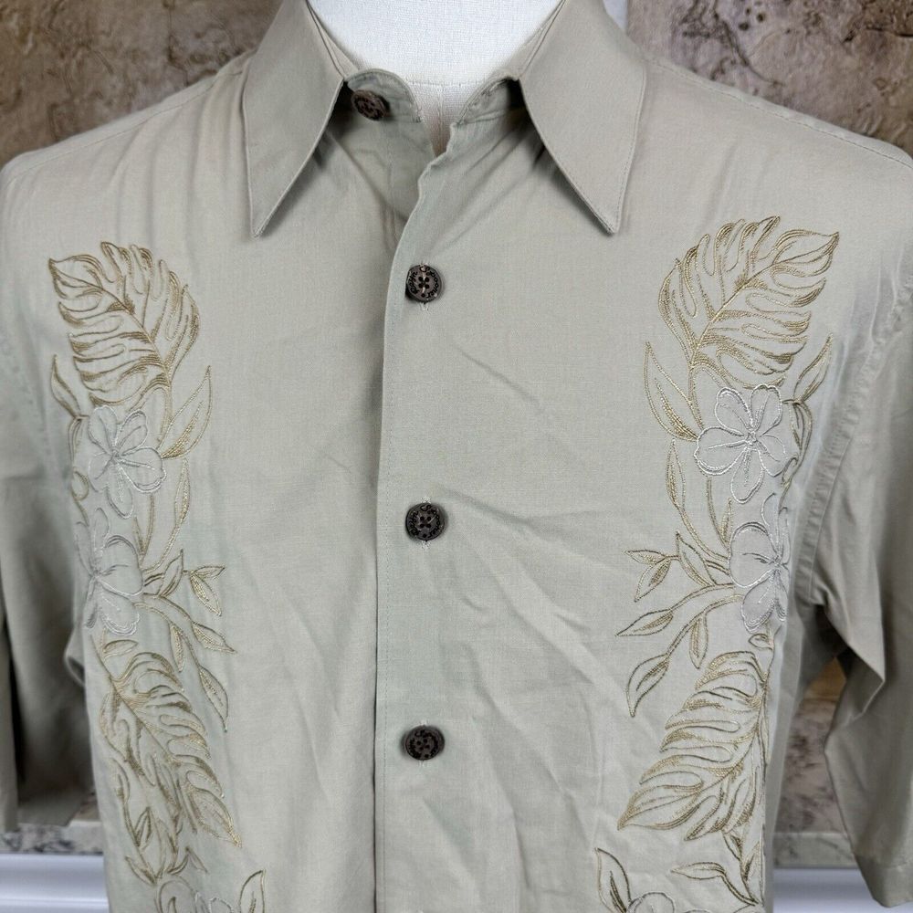 VTG Reyn Spooner Shirt Men's L Hawaiian‎ Traditionals Regency Luxury Micro Fiber